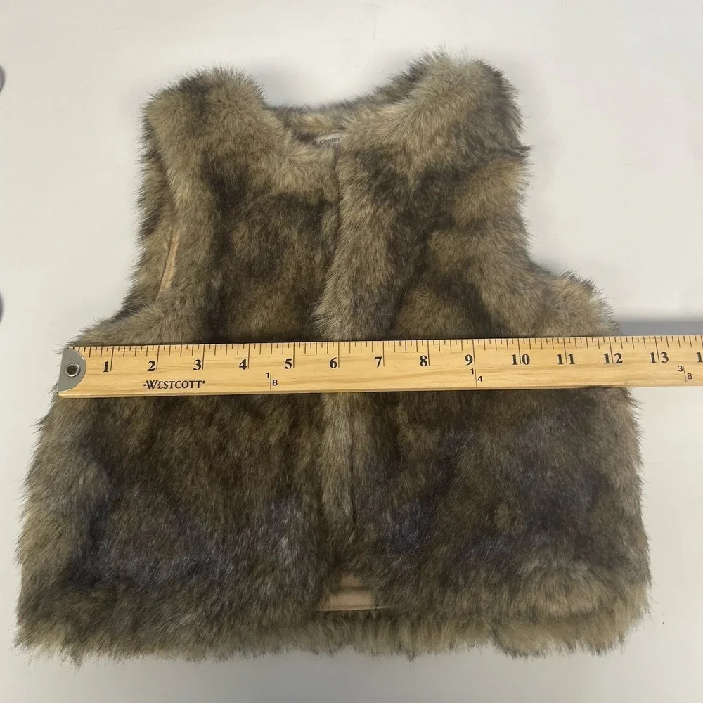 Carter's Toddler 4T‎ Faux Fur Vest Brown Cozy Plush Warm Fall Winter Layer NWT